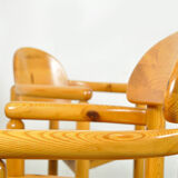 Vintage pine dining chairs by Rainer Daumiller for Hirtshals Sawmill, Denmark 70s