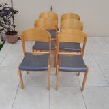 Lot 6 chaises vintage année 80