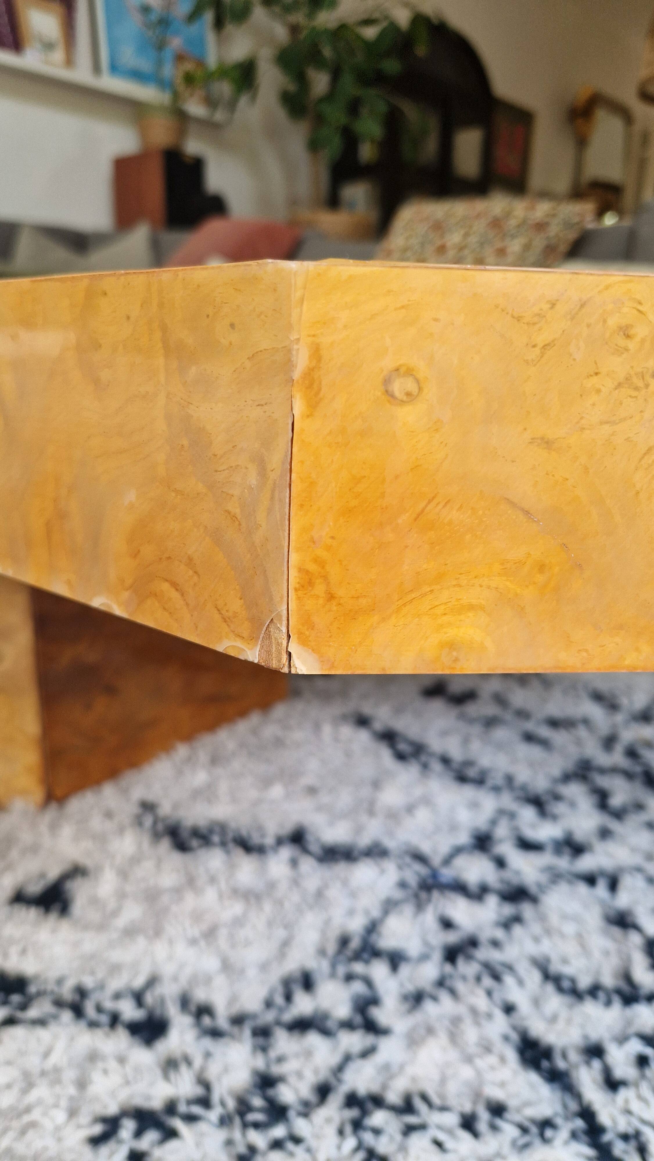 Elm burl coffee table, 1970