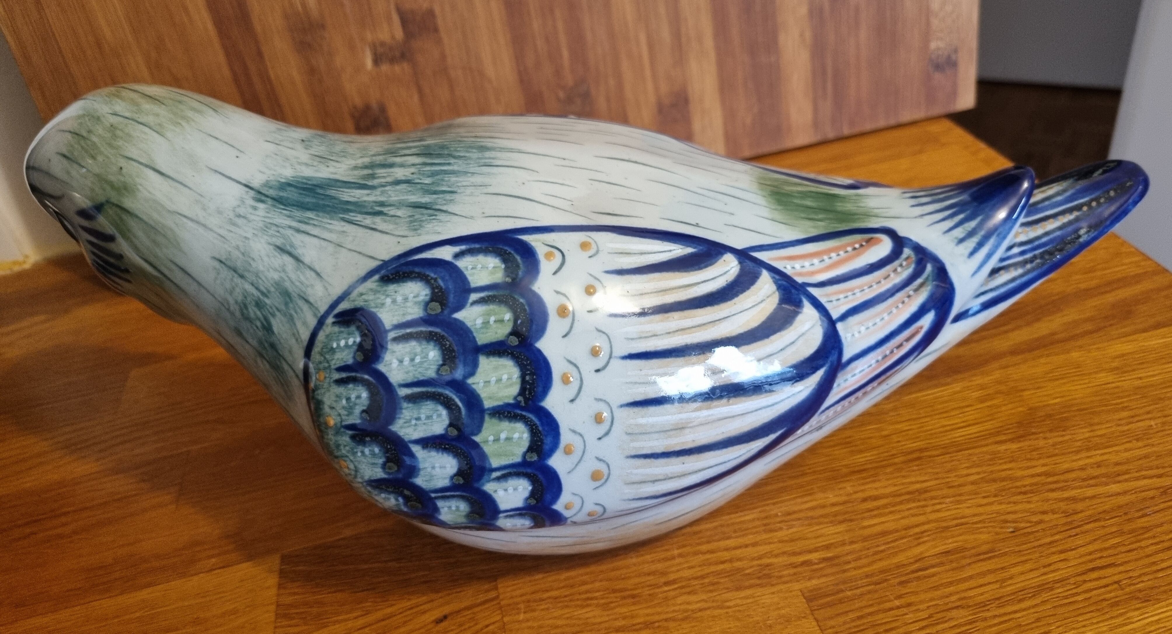 Parrot vintage pottery erandi tonala mexico