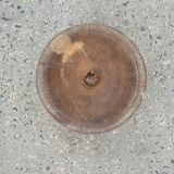 Turned solid wood flowerpot