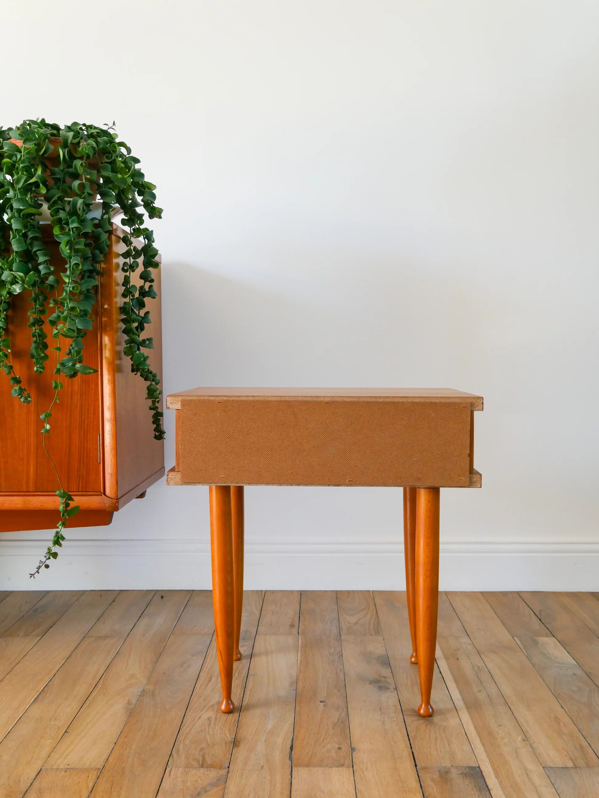 Table de chevet scandinave avec tiroir, en placage teck, 1960