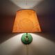 Metal wall lamp with fabric lampshade 1980