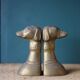 Vintage brass dog head bookends, brass greyhound animals, paperweight, library, office