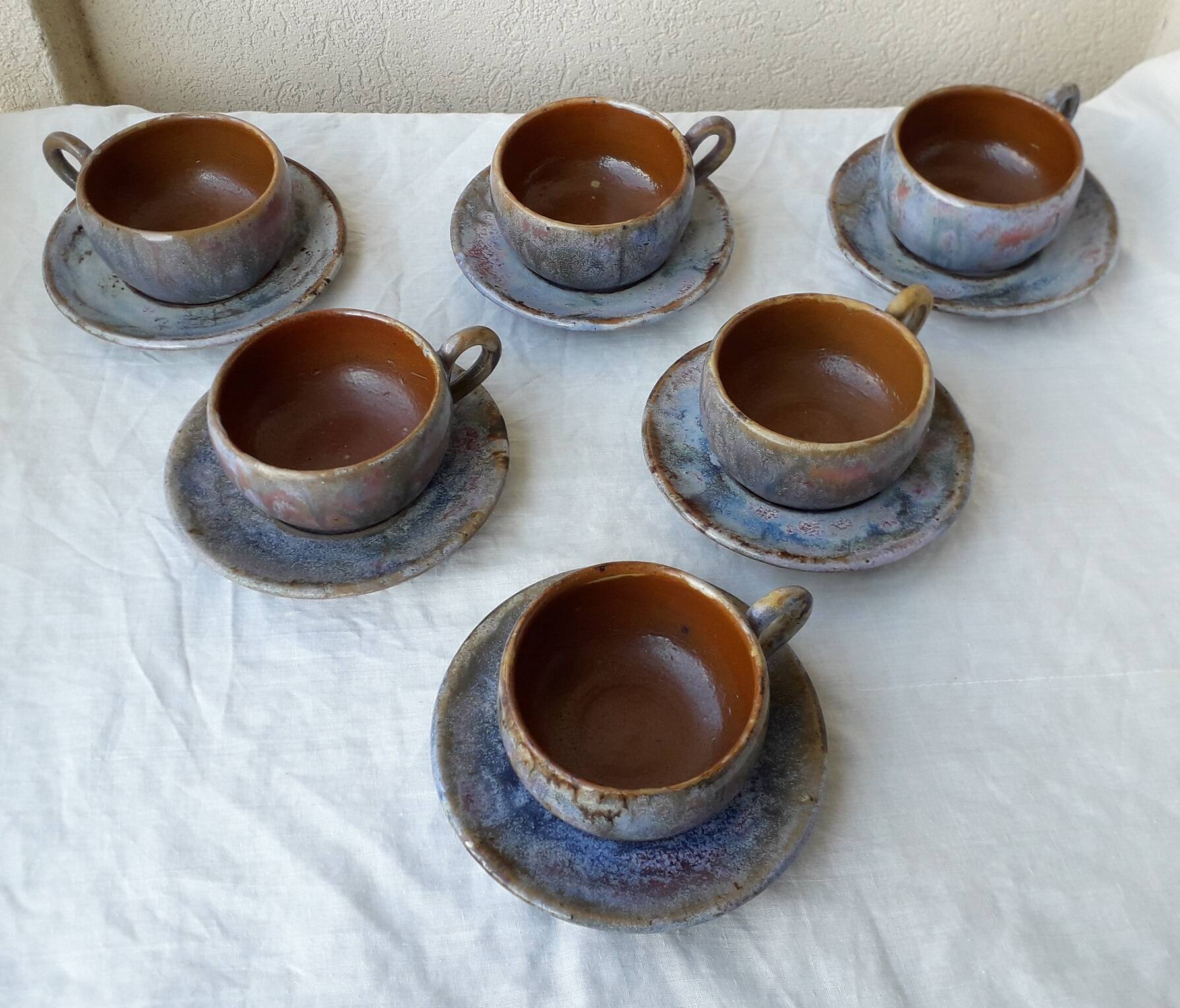 6 stoneware cups Lempereur