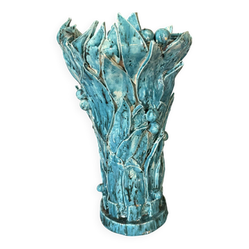 Ceramic Vase Bleu par Judith Housez