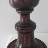 Wooden lamp base turns