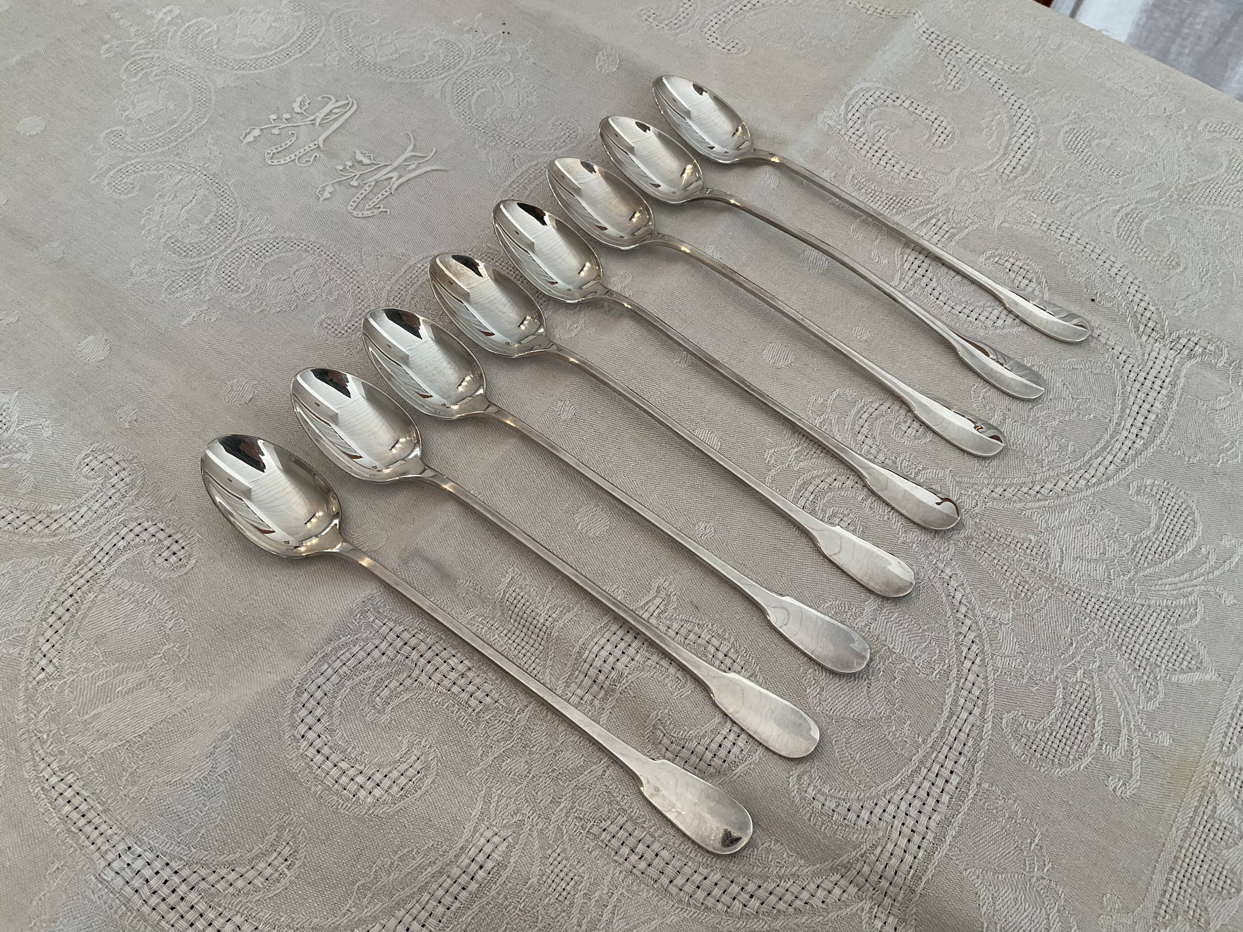 8 cocktail spoons by Christofle Vendôme model