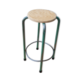 High metal and wood stool