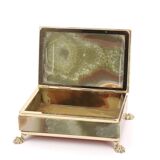 Italian onyx and gold metal catchall, 1970s.