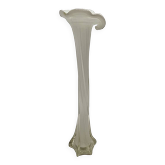 Vase vintage en opaline torsadée, années 1970