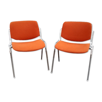 Paire de chaises Piretti edition Castelli 1965