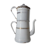 White Parisian enamelled coffee maker