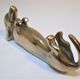 Dachshund solid brass vintage zoomorphic paperweight 60s-70s