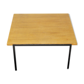 Table basse métal et bois design Bowman Bros années 50