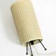 Original 1950s brass tripod table lamp with a perforated metal lampshade
