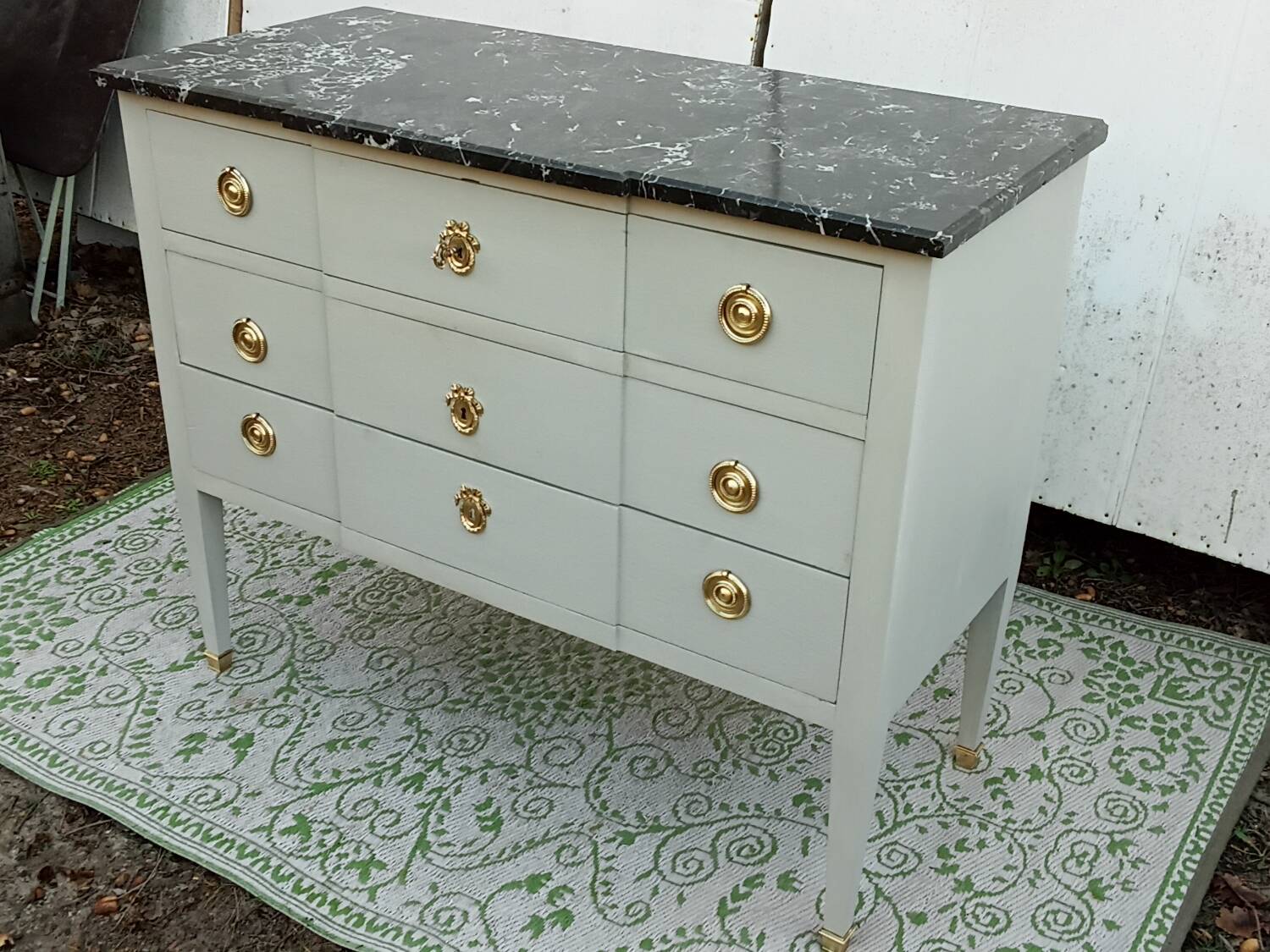 Gray chest of drawers