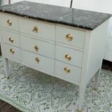 Gray chest of drawers
