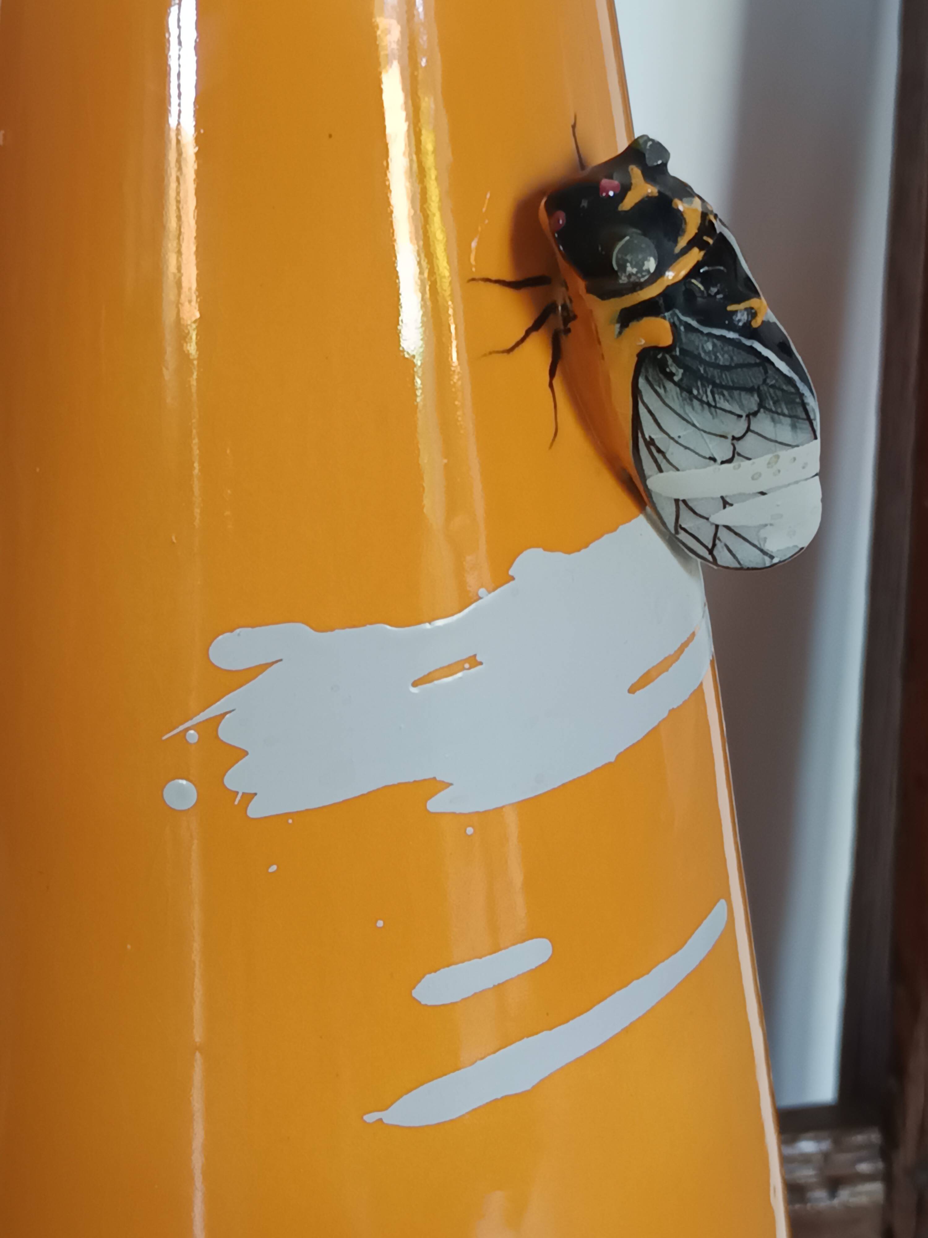 cicada vase signed JMF Vallauris Atelier Massier 1950/1960