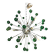 Contemporary Chandelier Green Sputnik Murano Glass Chandelier