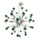 Contemporary Chandelier Green Sputnik Murano Glass Chandelier