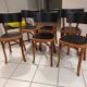 Suite de 6 chaises de bistrot Baumann années 1950