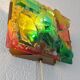 Brutalist Sculptural Broken Glass Wall Lamp by Cosack Leuchten.