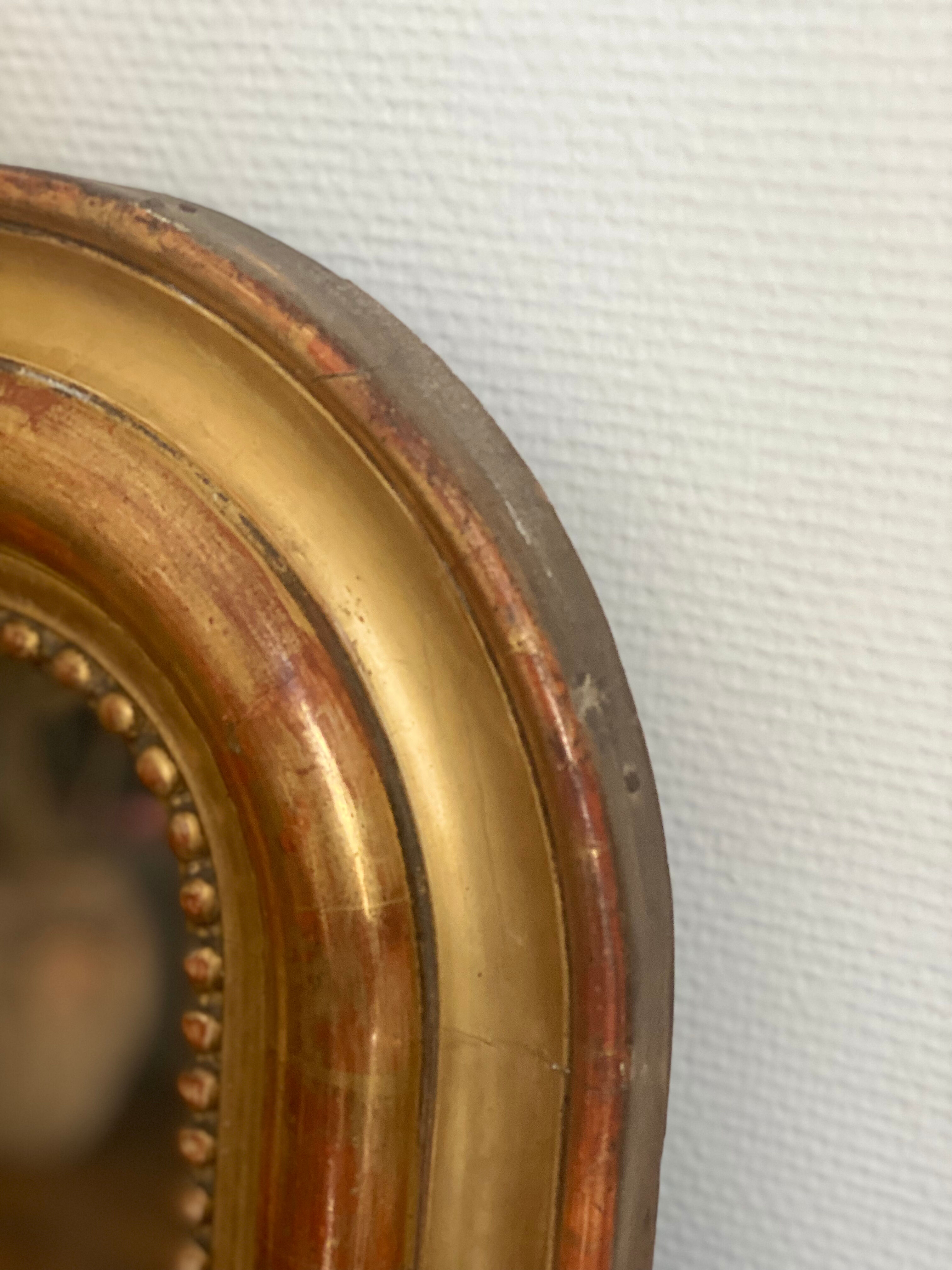 Old mirror louis Philippe golden gold leaf fireplace