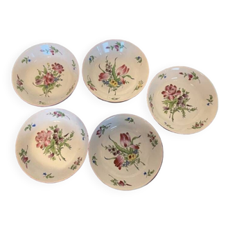 Lot de 5 assiettes creuses Luneville KG