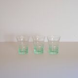 Set of 8 green glasses