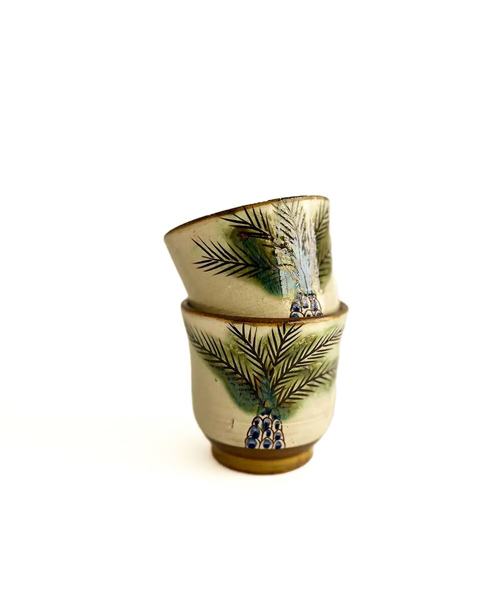 Set of 2 ceramic coffee cups from Luxor - Egypt