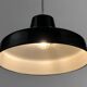 Enameled industrial pendant light. France 1950s