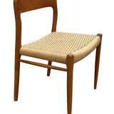 Set of 4 JL Moller model 75 chair by Niels Otto Moller Danish Design