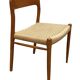 Set of 4 JL Moller model 75 chair by Niels Otto Moller Danish Design