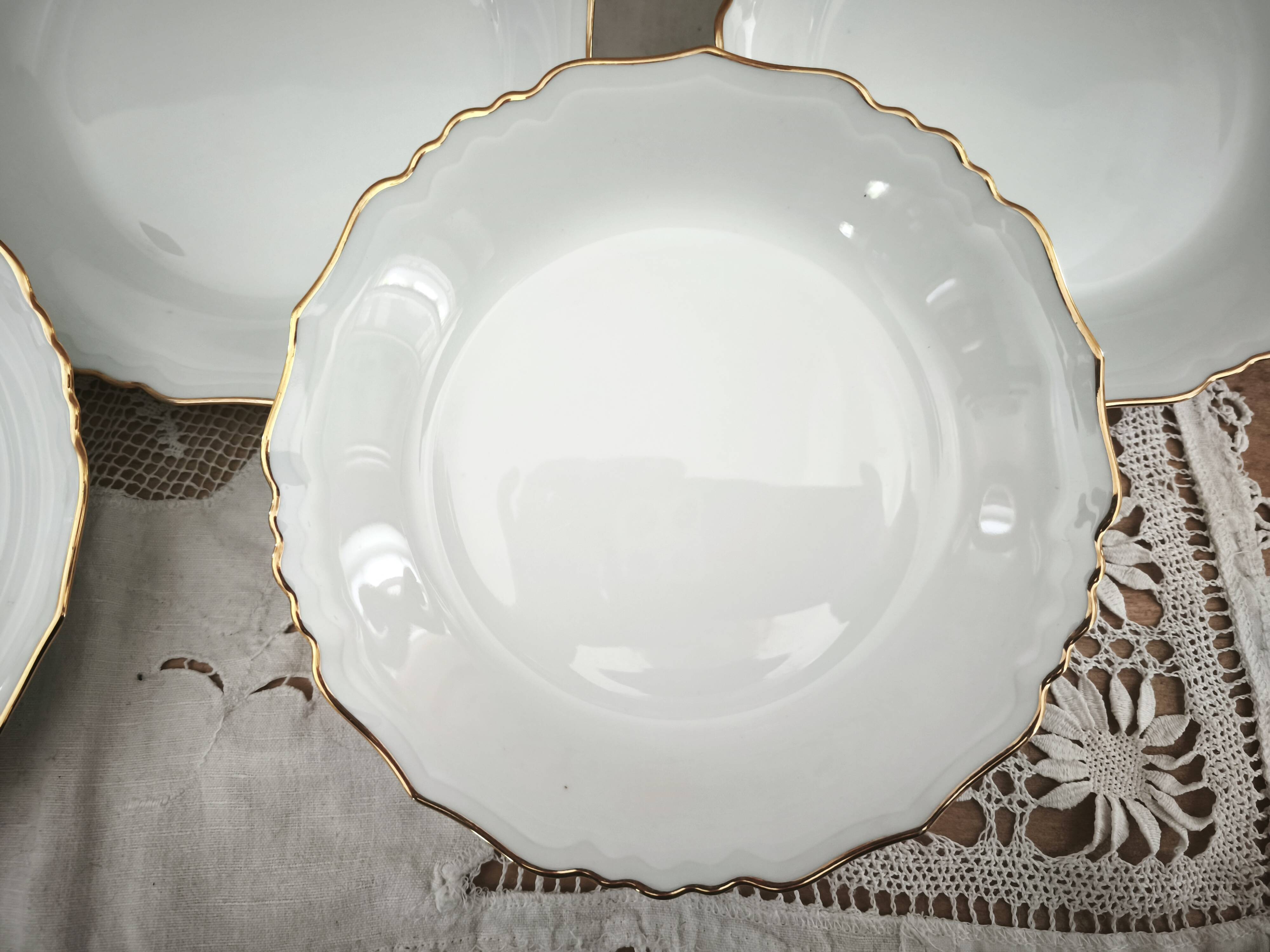 Set of 11 dessert plates Limoges France Jammet Seignolles