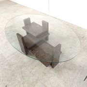 Table basse vintage en granit par Willy Ballez, 1970