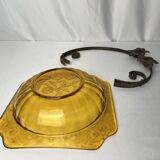 Art Deco, Val Saint Lambert amber glass bowl circa 1930