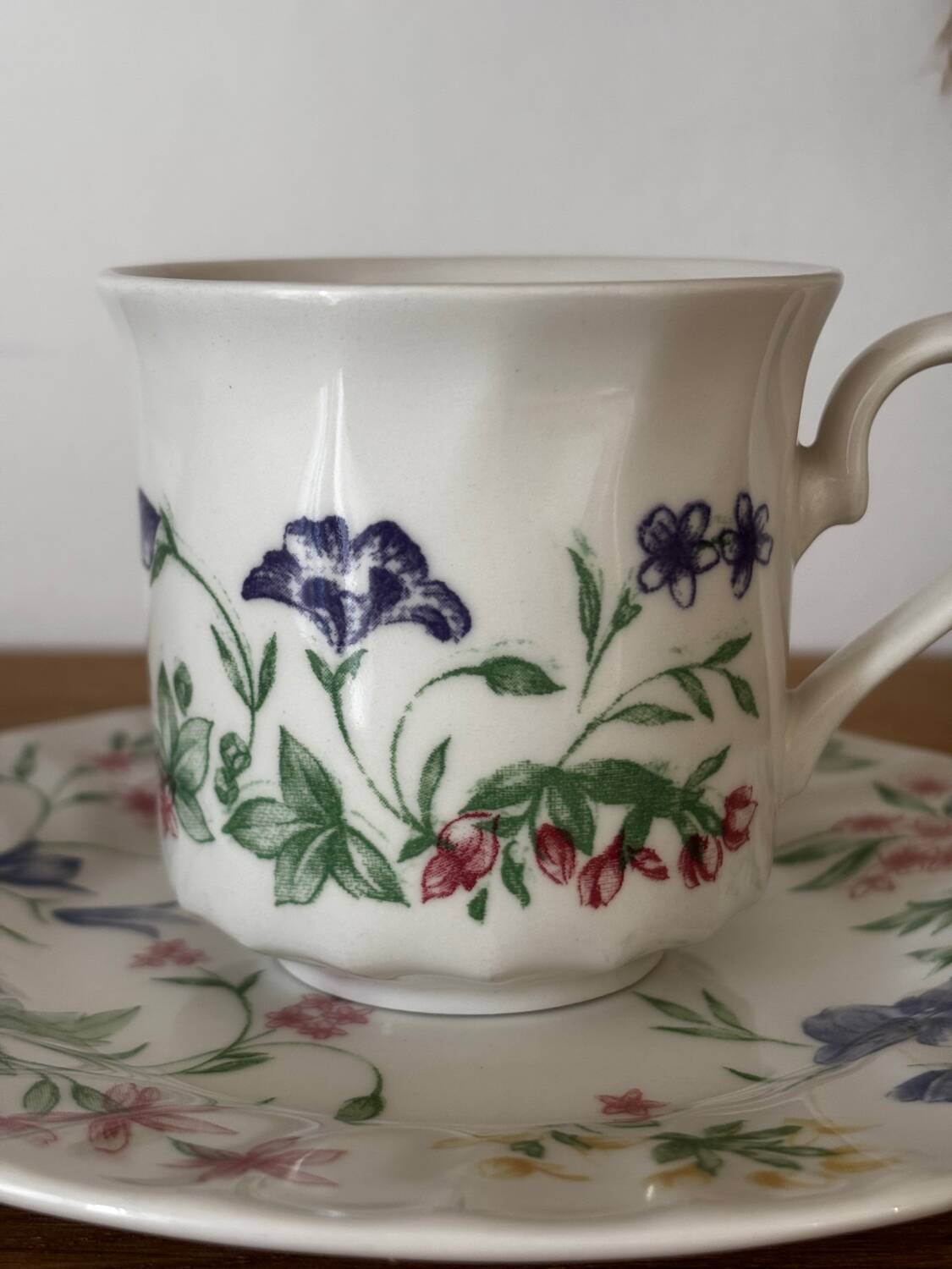 Crown Clarence English porcelain cup and dessert plate