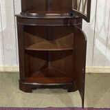 1950s English mahogany corner cabinet