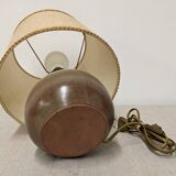 Lampe boule en terre cuite vernissée, France vers 1970
