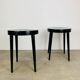 Pair of black Baumann stools, 1960s
