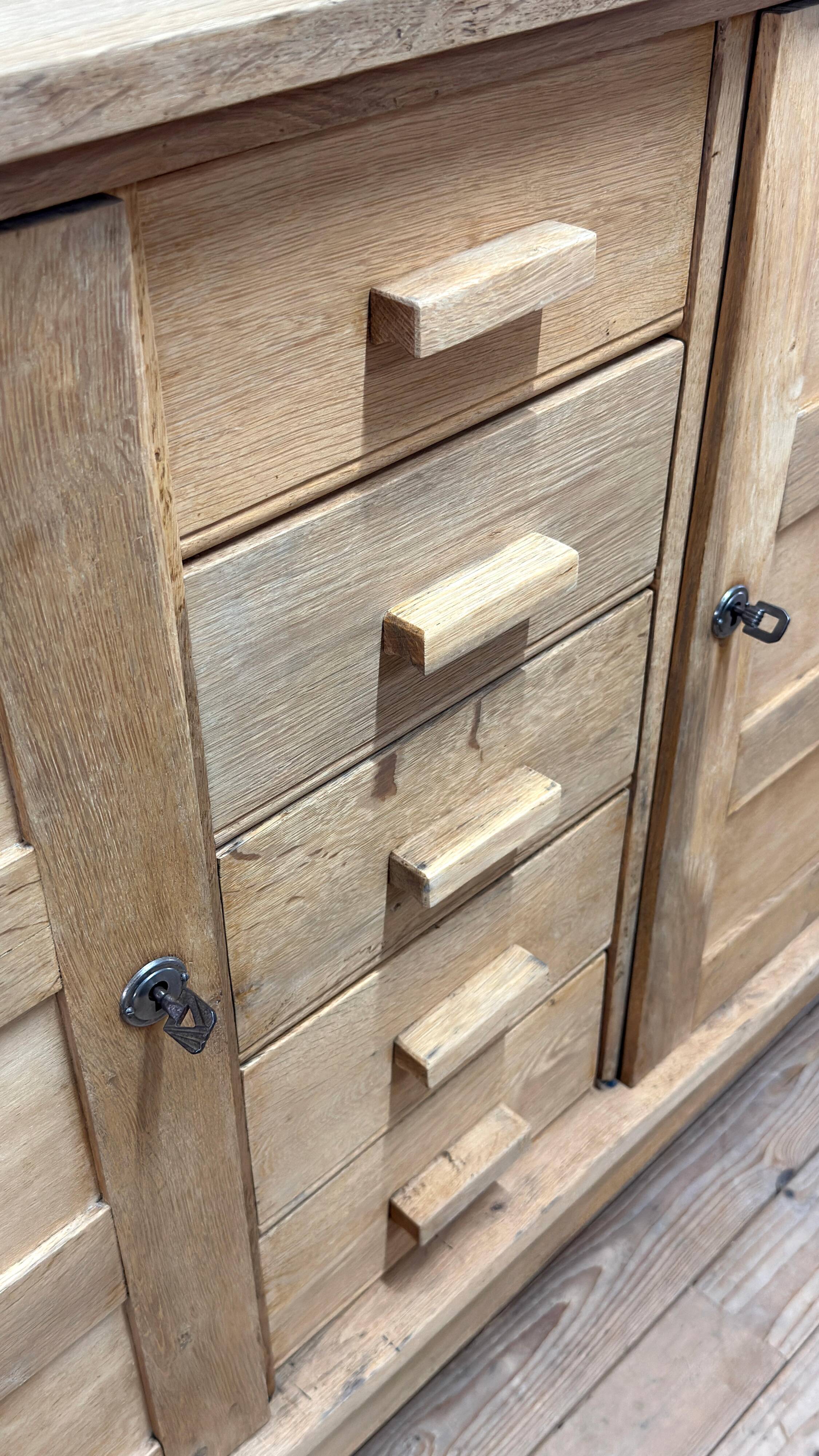 Buffet Very René Gabriel - Raw Oak - Reconstruction Furniture - Year