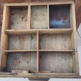 Double-sided oak counter, crate