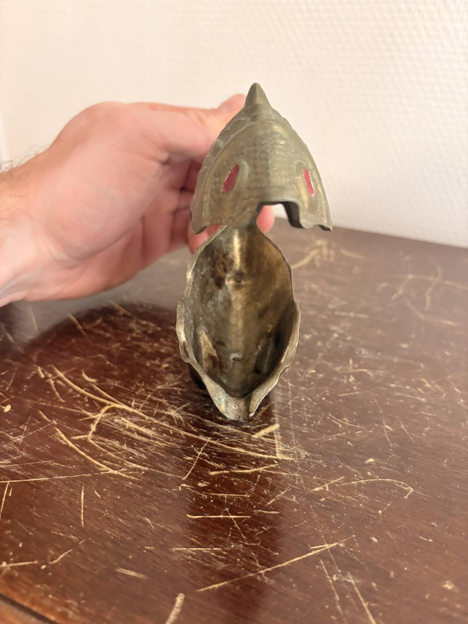 Vintage Articulated Ashtray Fish Golden Brass 1970