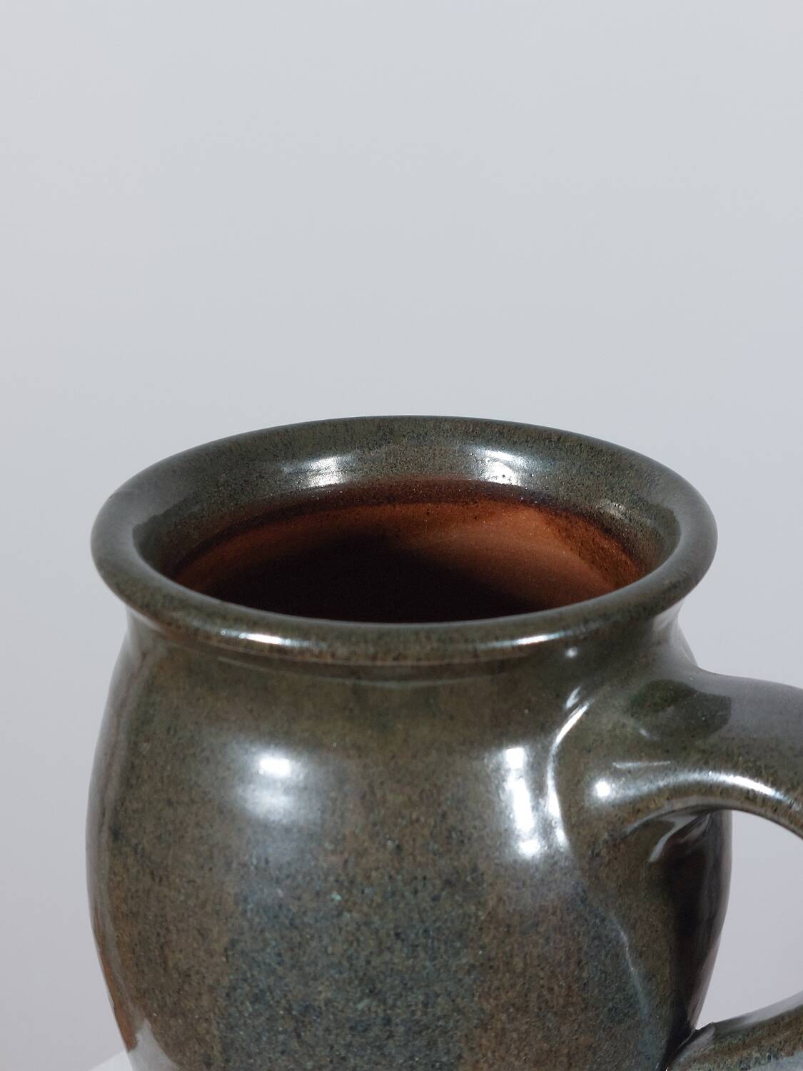 Vintage mid-century oxidised pottery vase