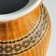 VINTAGE Woven Bamboo and Fine Porcelain VASE