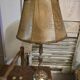 Antique lampshade in leather