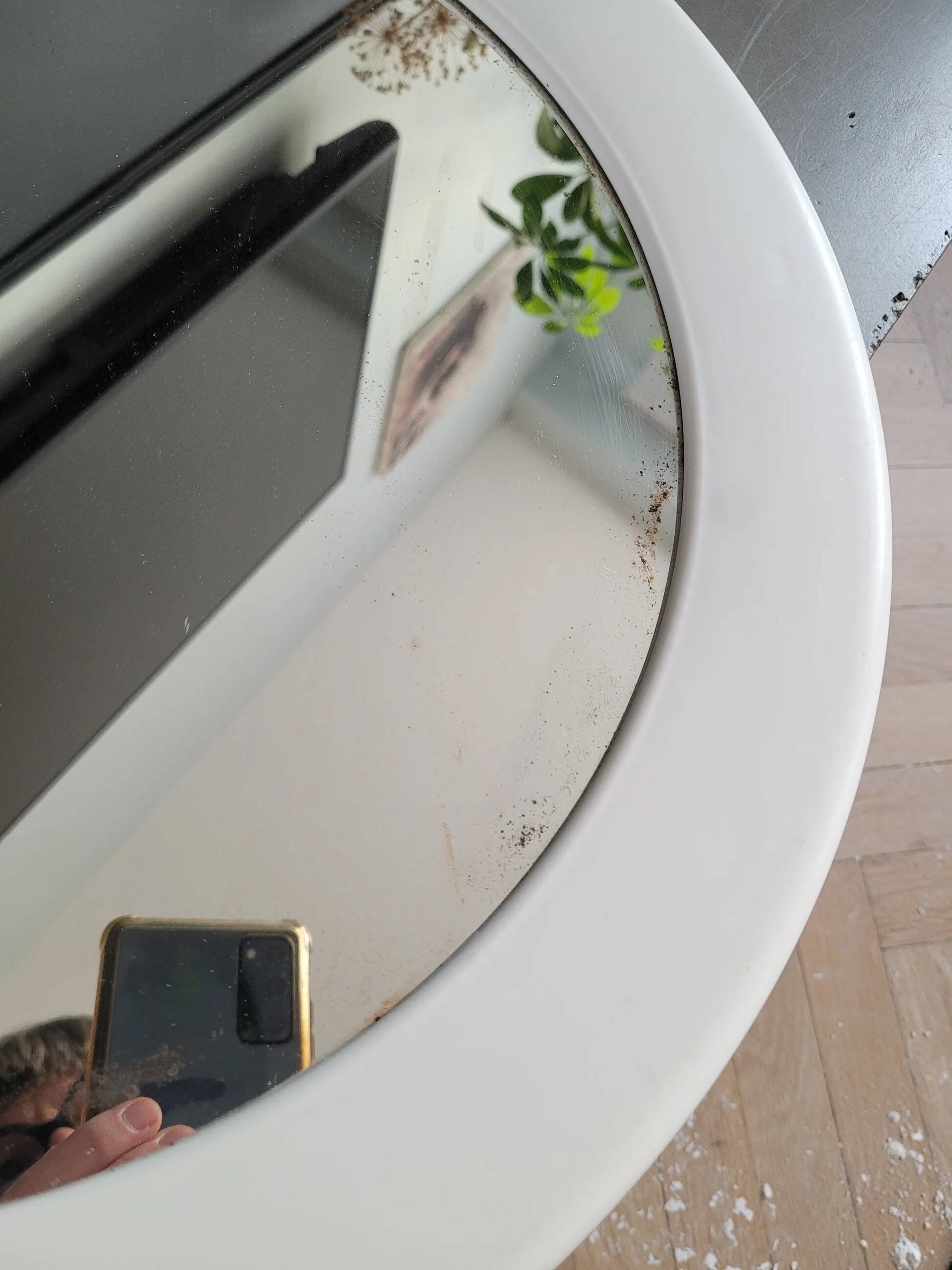 Miroir rond en plastique blanc Syla - Ref 702