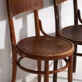 Antique bentwood dining chairs (circa 1920). Set of 4