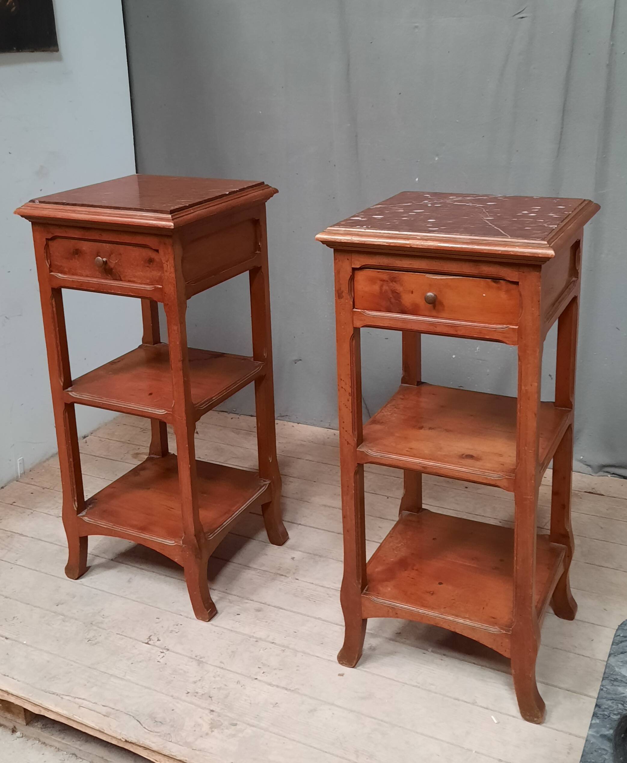 Pair of bedside art nouveau